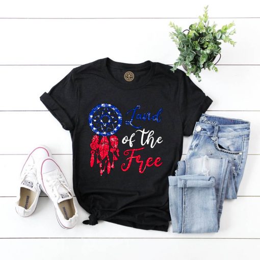 4th of July Vintage Sublimation Dream Catcher Land Of The Tree T Shirt