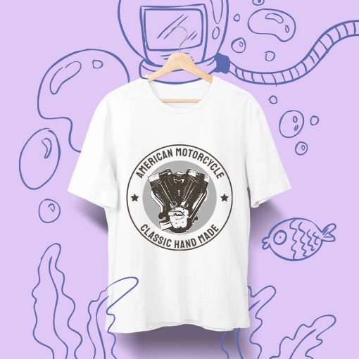 Vintage Motorcycle American Motorcycle Classic Hand Made T Shirt