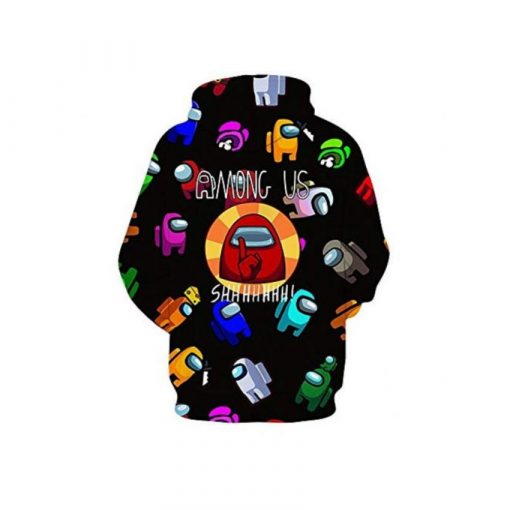 Among Us SHHHHH Design Style Hoodie 3D