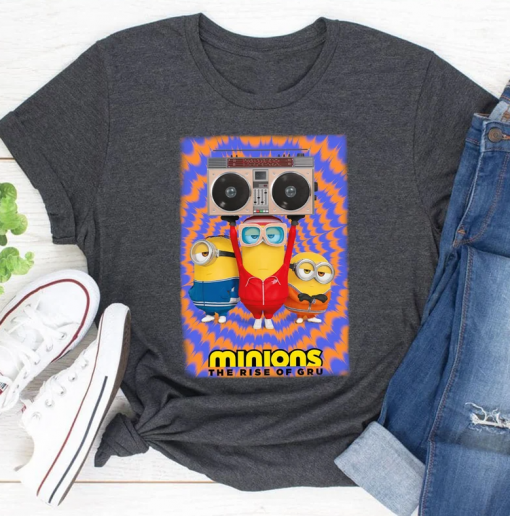 Minions Family And Gru Shirt, Despicable Me Minions Road The Rise Of Gru Movie 2022 T-Shirt