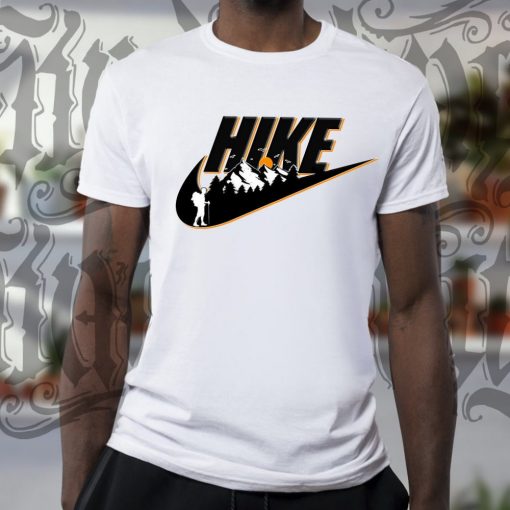 Hike Nike Swoosh Funny Hiking Outdoor T Shirt
