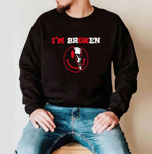 Confused Smile I’m Broken Invisible Illness I’m OK Broken T-Shirt