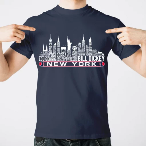 New York Y Baseball Team All Time Legends, New York City Skyline shirt