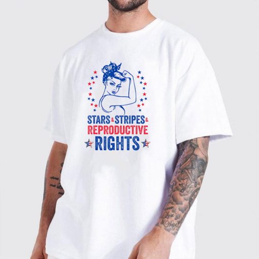 Patriotic 4th Of July shirt Stars Stripes Reproductive Right T-Shirt