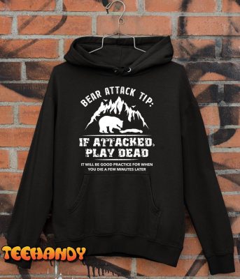 Bear Attack Tip Camping Hiking Outdoor Travel Funny Vintage T Shirt img2 C10