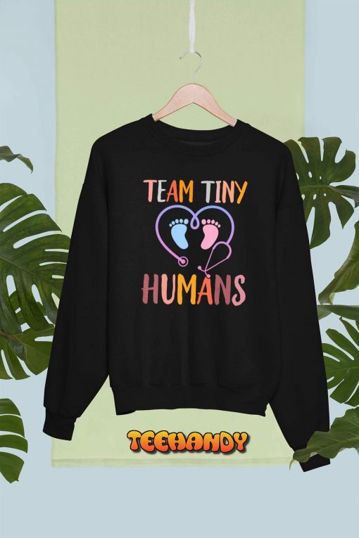NICU Nurse Team Tiny Humans Neonatal ICU Vintage Stethoscope T-Shirt