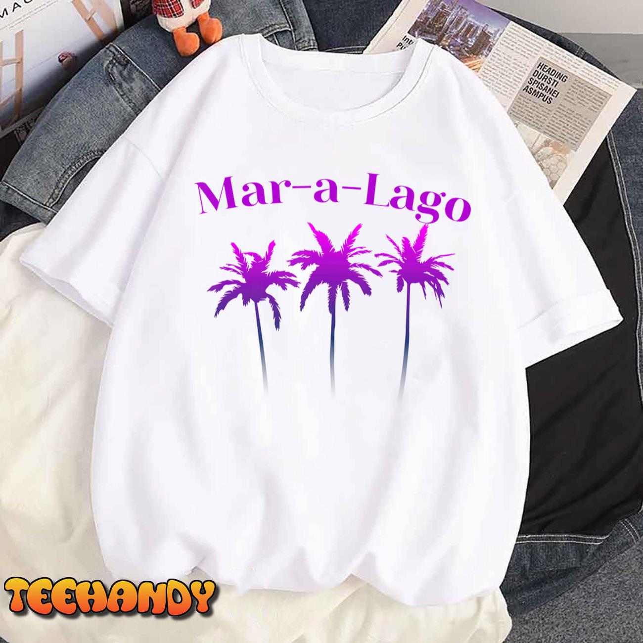 Purple Mar a Lago Florida Palm Trees T Shirt Img4 8