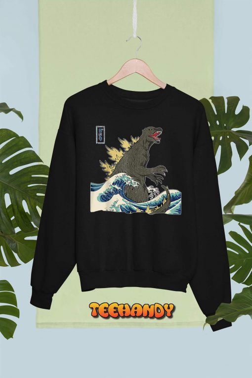 THE GREAT MONSTER OFF KANAGAWA TeamGodzilla Wave Poster T-Shirt