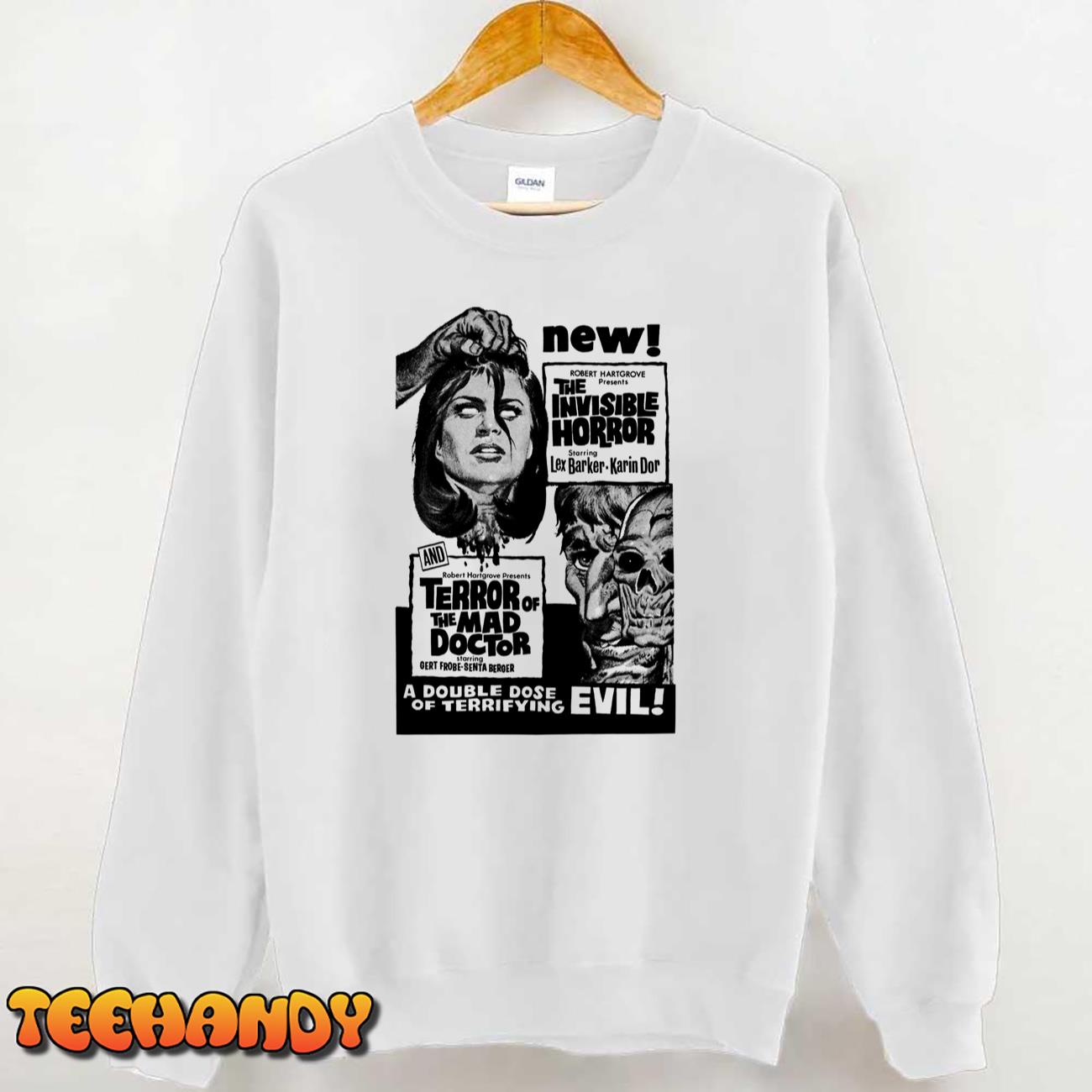 Vintage Horror Terror Halloween Monster Poster Horror Movie Long Sleeve T-Shirt