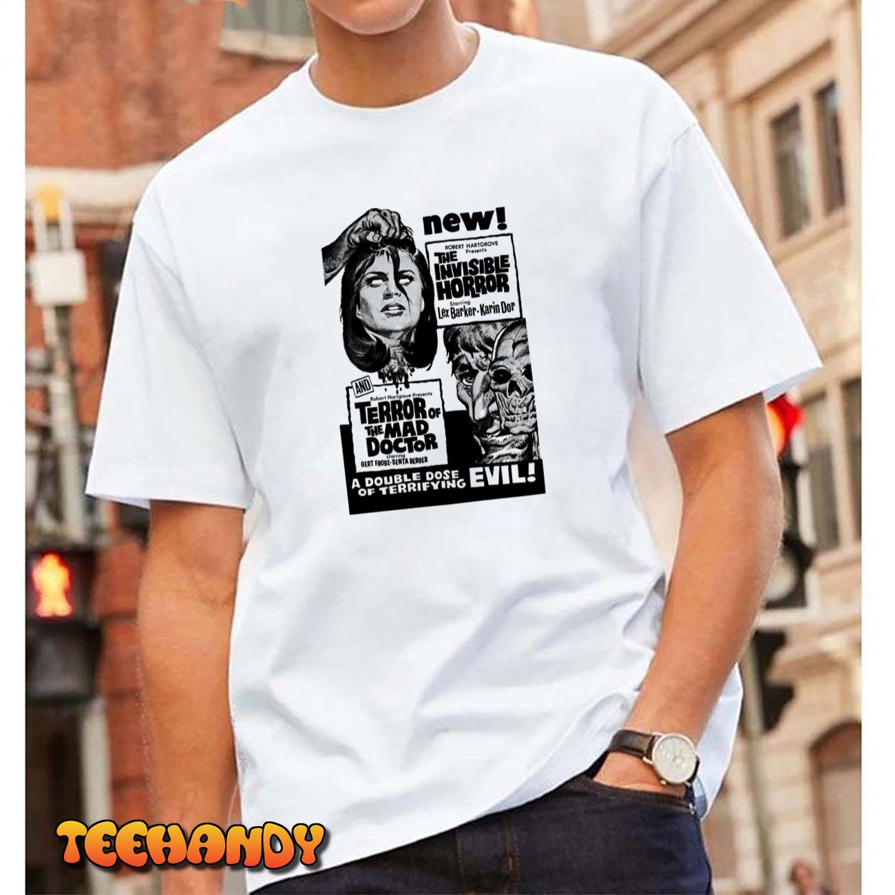 Vintage Horror Terror Halloween Monster Poster Horror Movie Long Sleeve T-Shirt