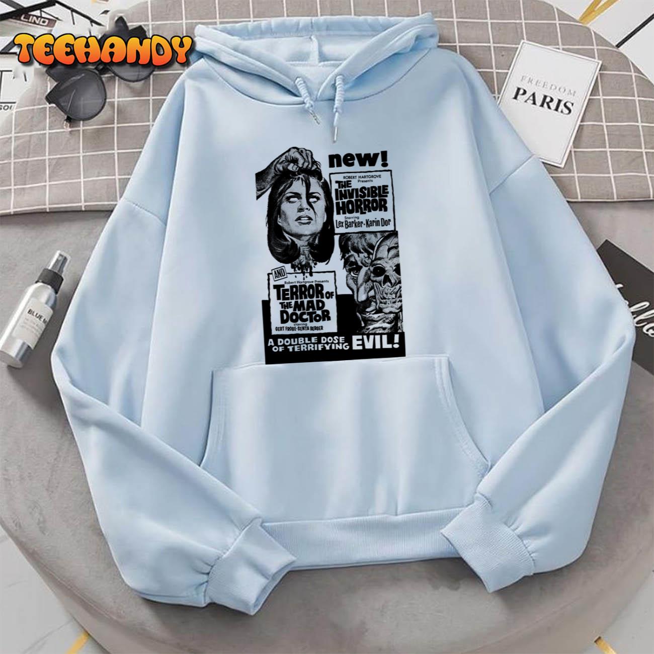 Vintage Horror Terror Halloween Monster Poster Horror Movie Long Sleeve T-Shirt