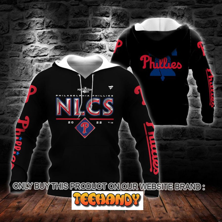 Philadelphia Phillies NLCS 2022 Postseason 3D Black Hoodie 1 Philadelphia Phillies NLCS 2022 Postseason 3D Black Hoodie 1