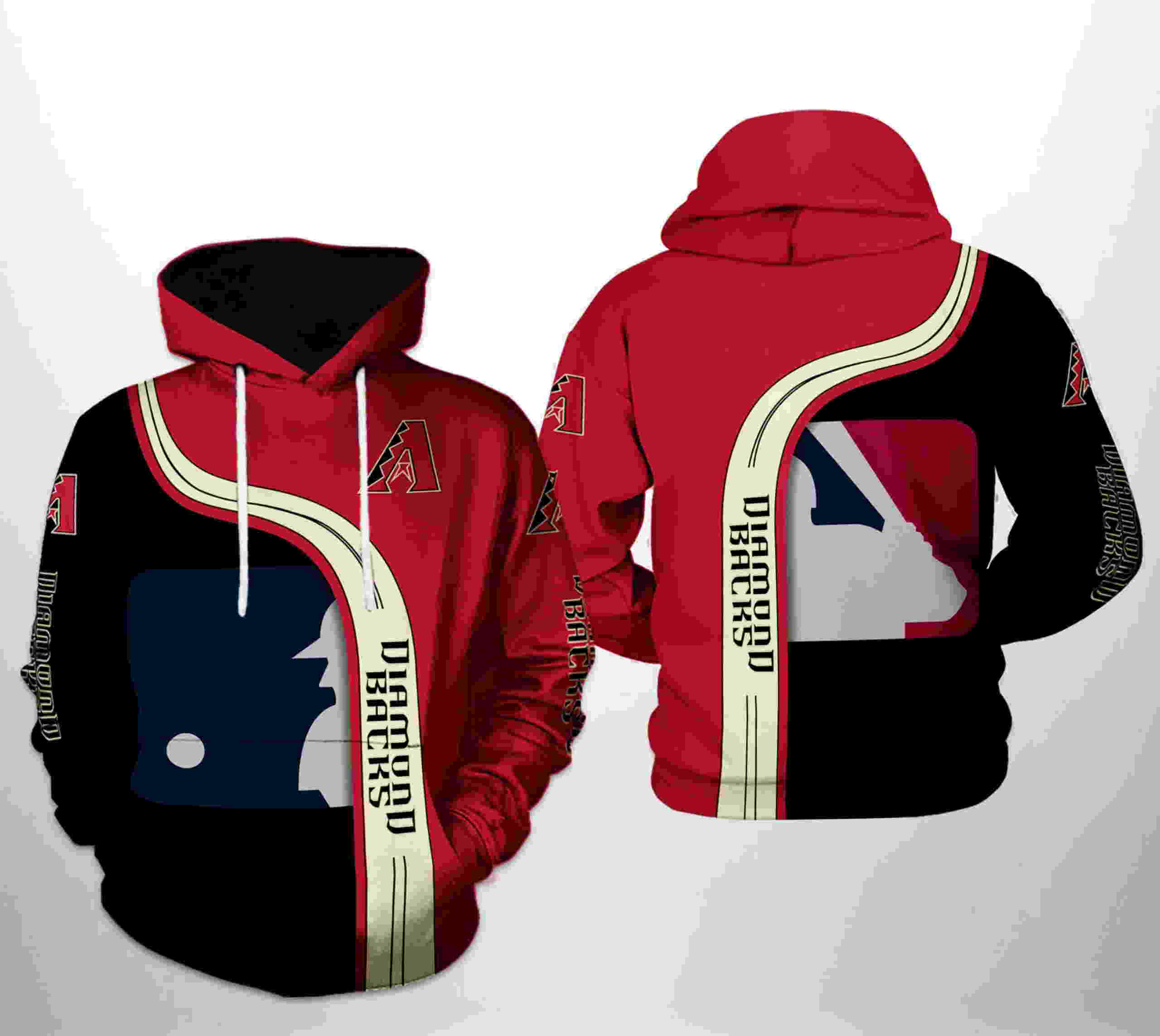 Arizona Diamondbacks MLB Team 3D Hoodie Zipper Hoodie
