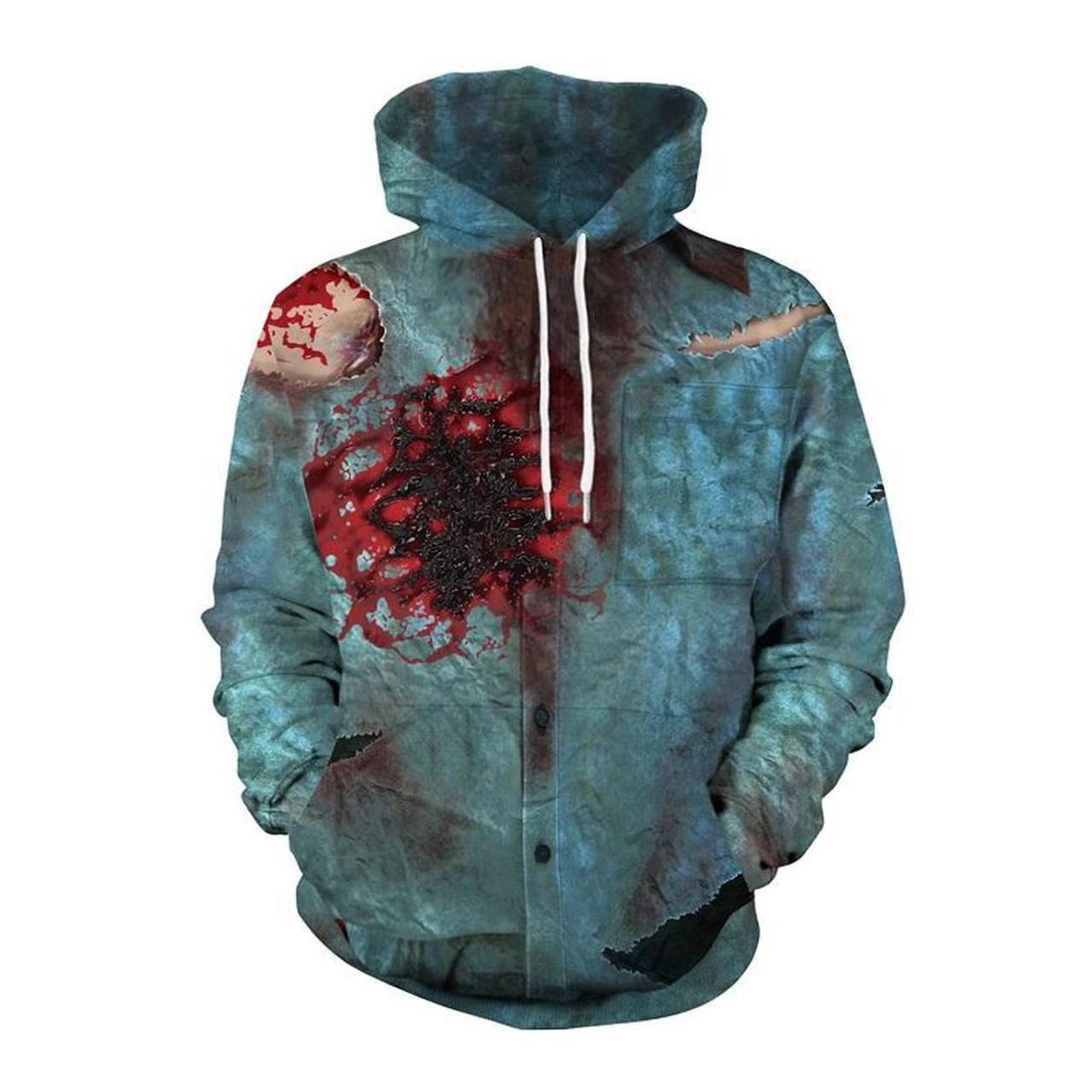 Halloween Blood Shoot Print 3D Hoodie Zipper Hoodie