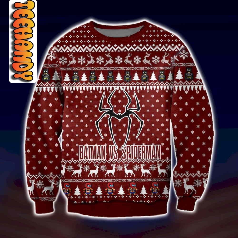 Bat-Spider Man Ugly Christmas Sweater