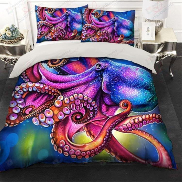 Octopus Glowing All Over Printed Bedding Set