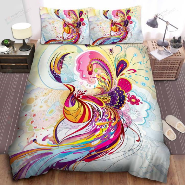 Peacock Light Art 3D Bedding Set