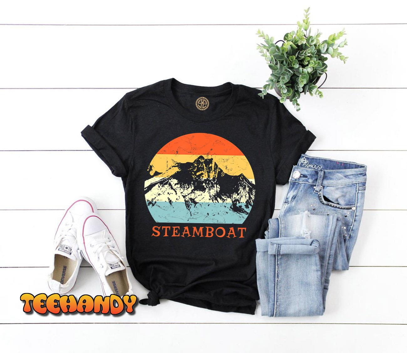 Ski Steamboat Springs,Colorado Vintage Retro Snow Ski T-Shirt