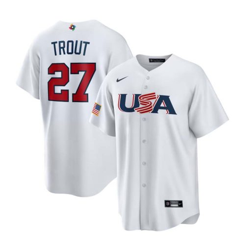 USA Baseball Mike Trout 2023 World Baseball Classic Player Jersey
