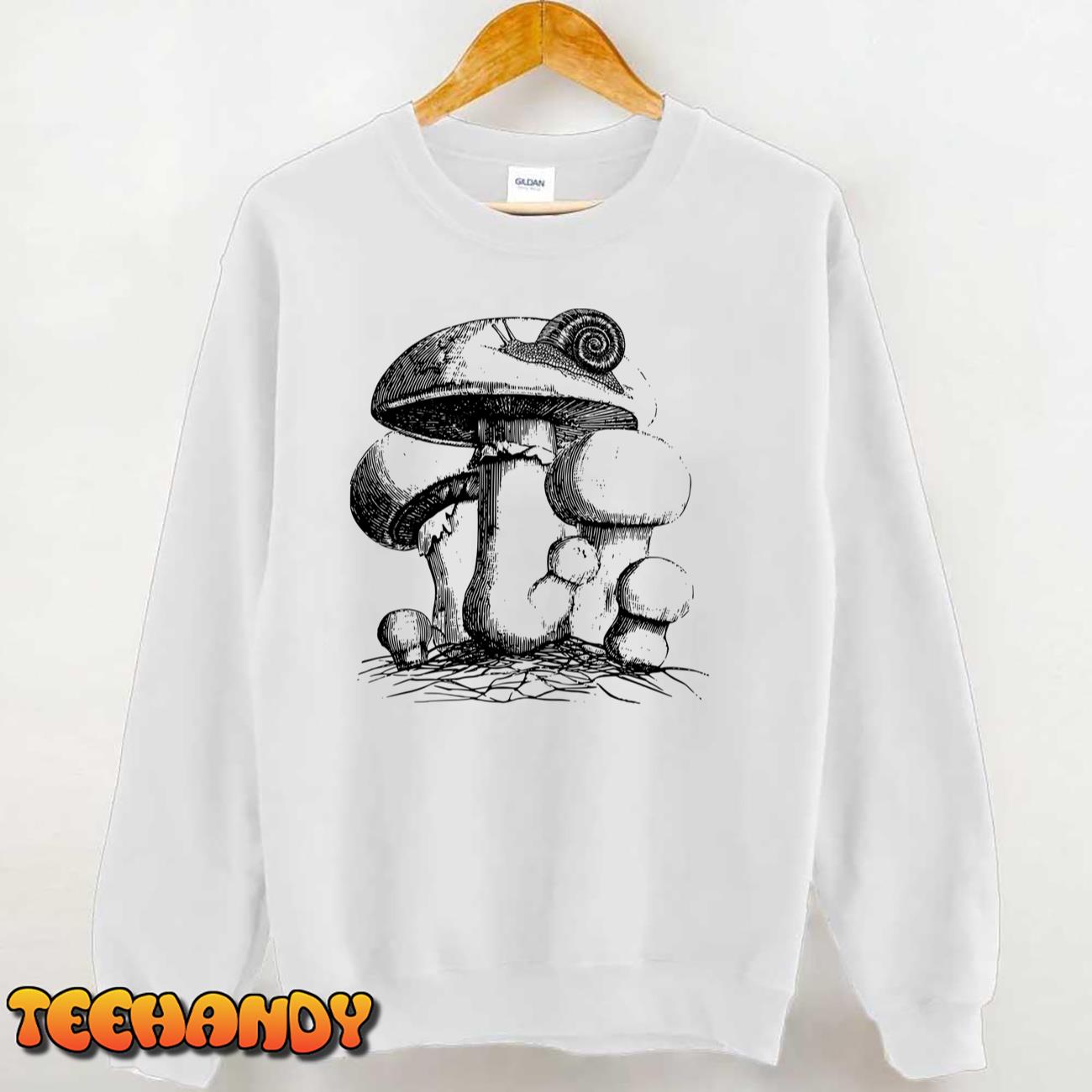 Vintage Mushroom Cottagecore Fairycore Goblincore Aesthetic Long Sleeve T-Shirt