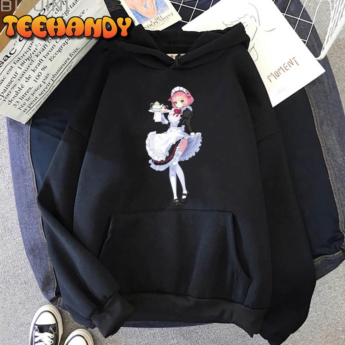 Kawaii Character Akiba Maid Sensou War Nagomi Color Stripe Vintage Unisex T-Shirt