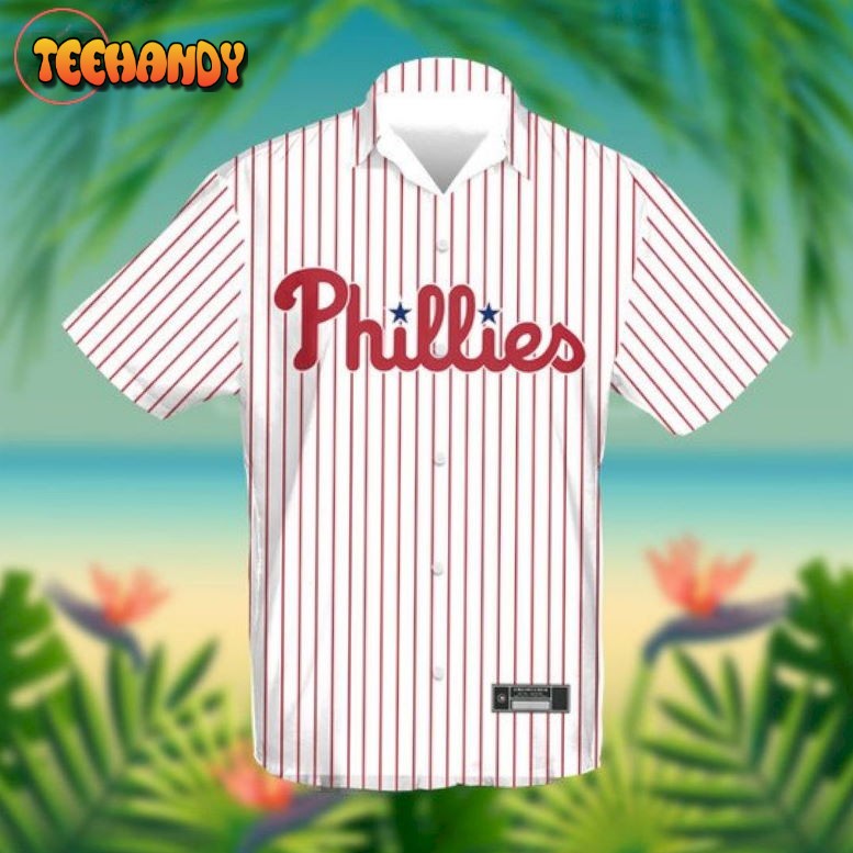 Personalized Philadelphia Phillies Baseball White Hawaiian Shirt Personalized Philadelphia Phillies Baseball White Hawaiian Shirt