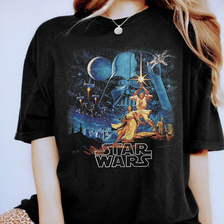 Retro 90s Star Wars A New Hope Classic Vintage Poster Comfort Colors Shirt