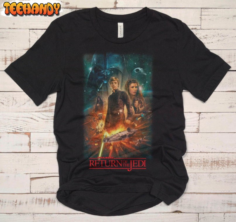 Star Wars Shirt, Vintage Return Of The Jedi 40th Anniversary 2023 Movie T Shirt