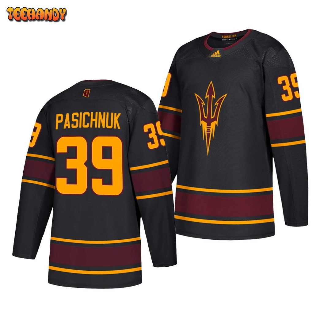 Arizona State Sun Devils Brinson Pasichnuk Black Replica College Hockey Jersey
