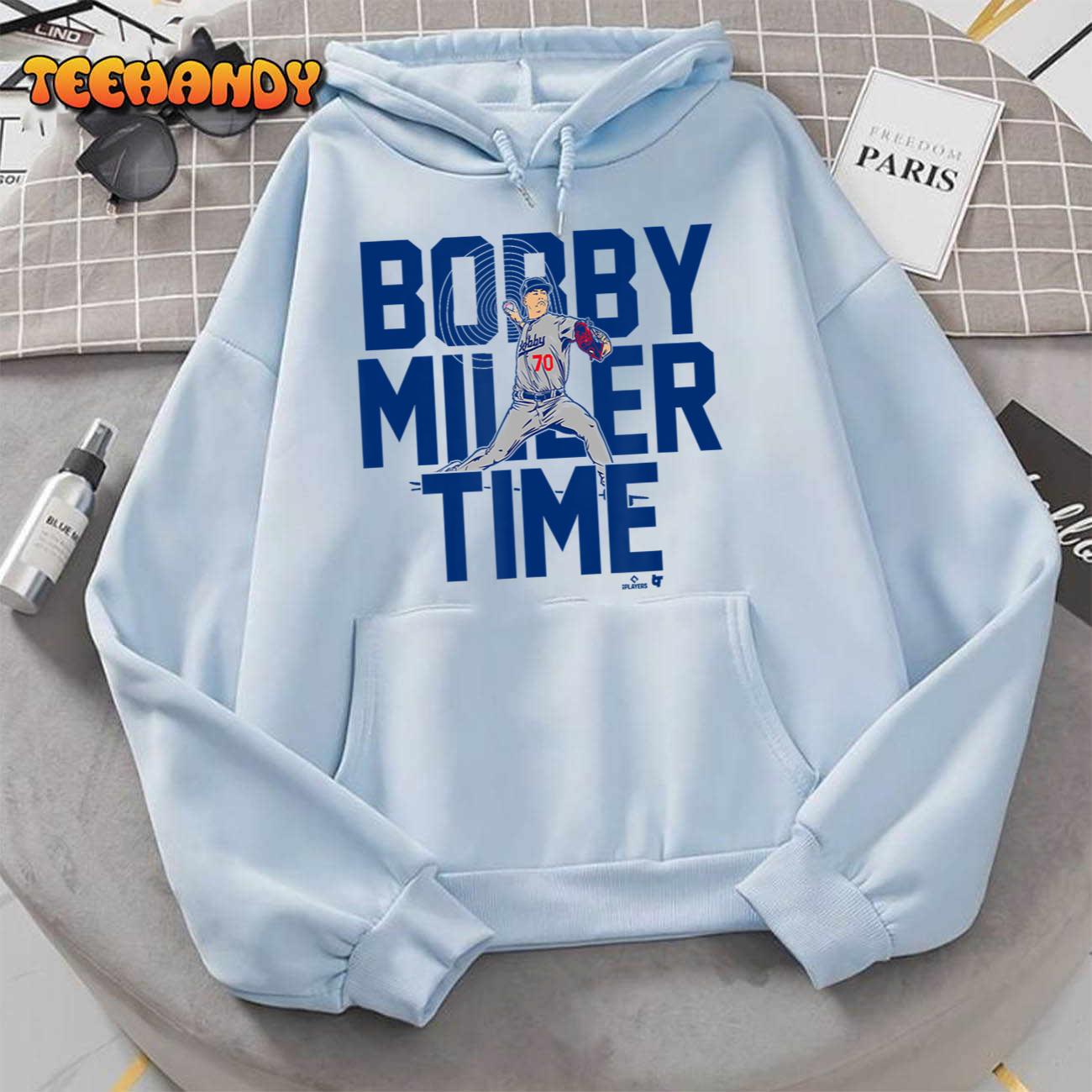 Bobby Miller Time - Los Angeles Baseball T-Shirt Bobby Miller Time - Los Angeles Baseball T-Shirt