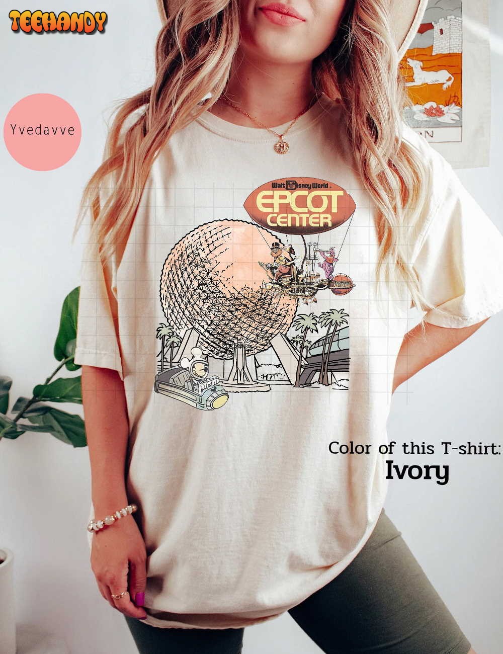 Disney Epcot Comfort Colors Shirt, Vintage Epcot 1982 Shirt