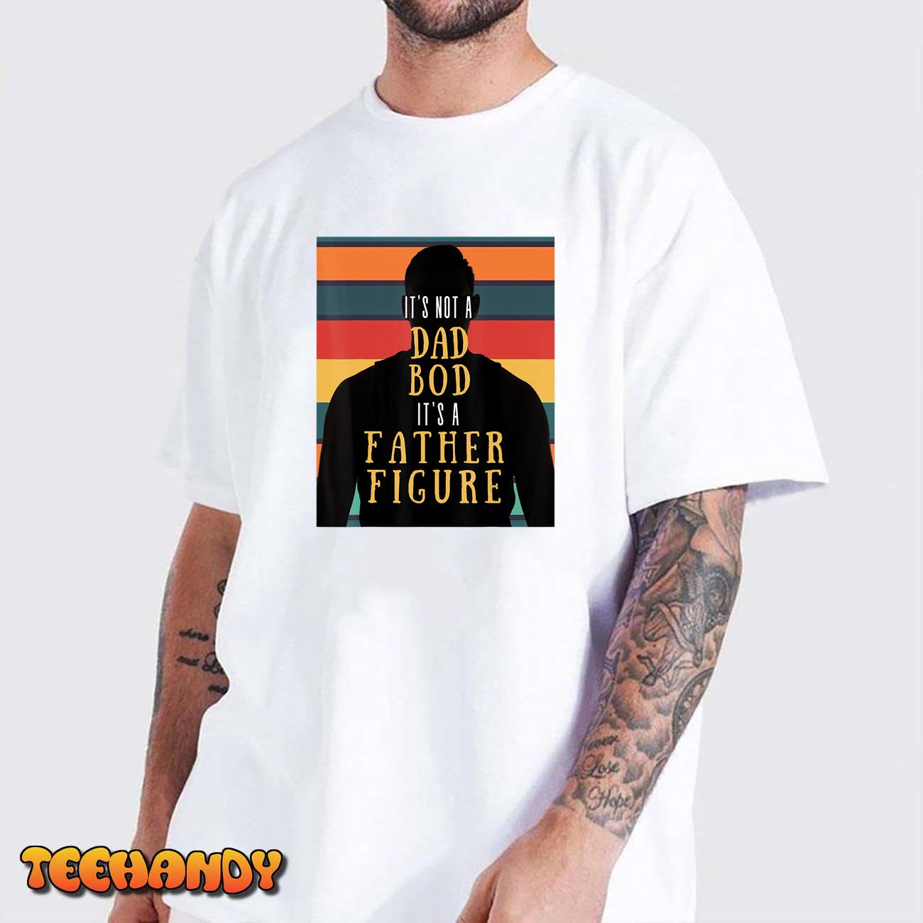 Mens Mens Dads Bod- Father Figure, Vintage Color, Stripes, Funny T-Shirt