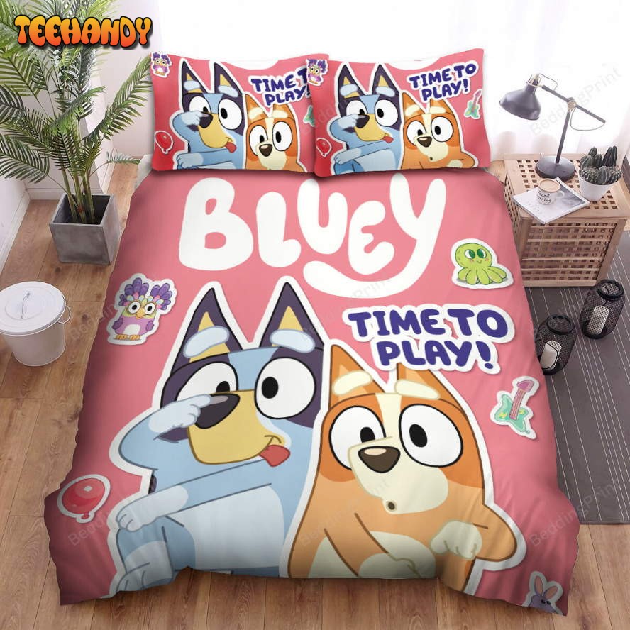 Bluey &amp Bingo Time To Play Duvet Cover Bedding Sets