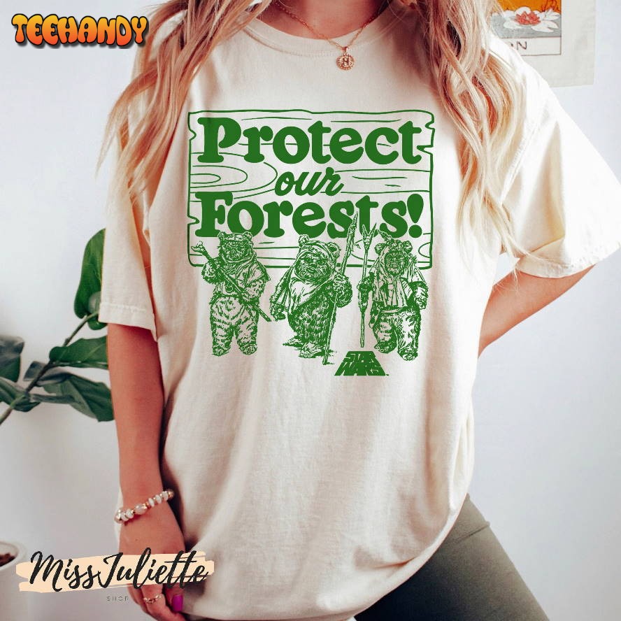 Comfort Colors Vintage Star Wars Ewoks Protect Our Forests Camp Graphic Shirt