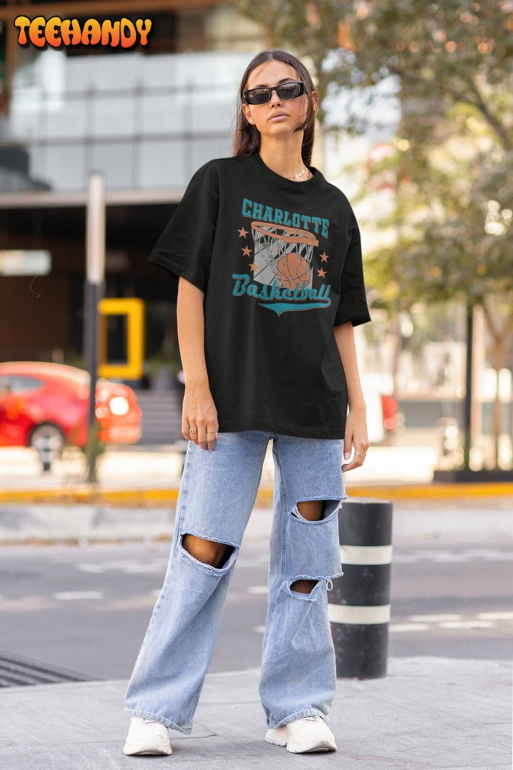 Vintage Charlotte Hornet Sweatshirt T-Shirt, Charlotte Basketball Shirt Vintage Charlotte Hornet Sweatshirt T-Shirt, Charlotte Basketball Shirt