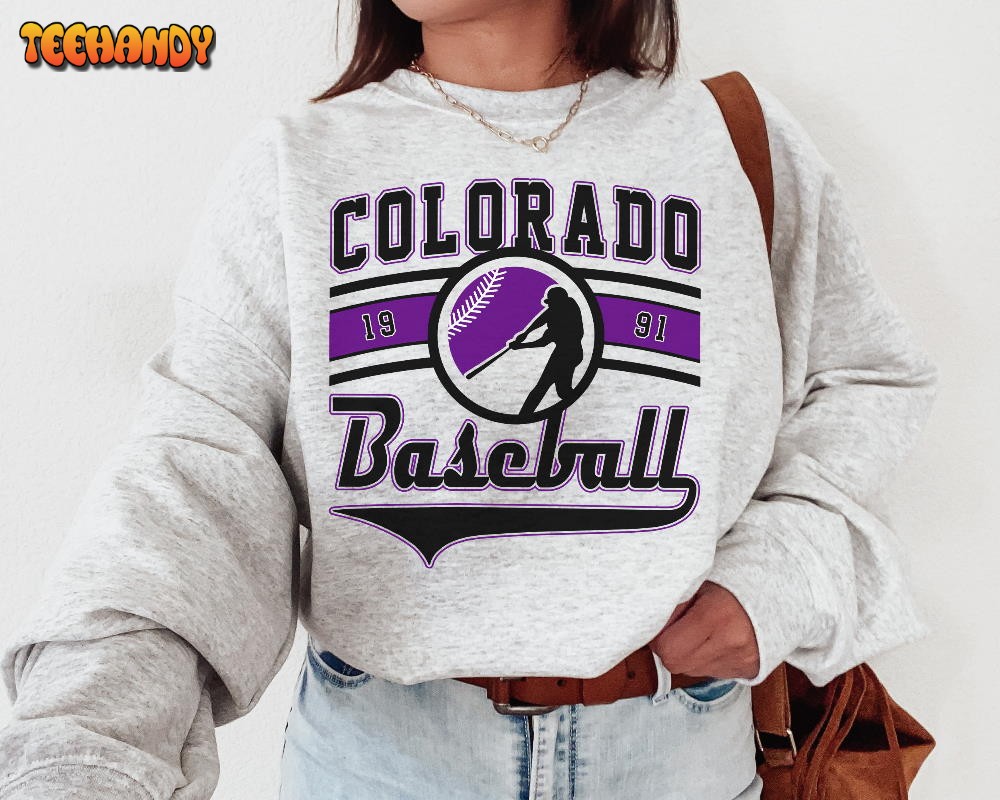 Vintage Colorado Rockie Crewneck Sweatshirt T-Shirt, Rockies EST 1991 Sweatshirt