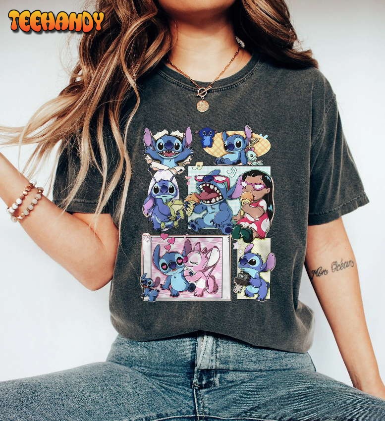 Vintage Disney Lilo And Stitch Comfort Color Shirt, Ohana Stitch Shirt