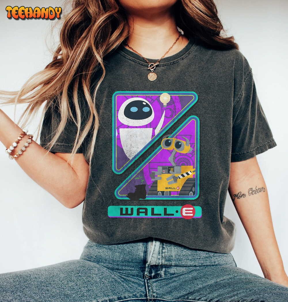 Vintage Disney Pixar Wall-E Triangles And Eve Comfort Color Shirt
