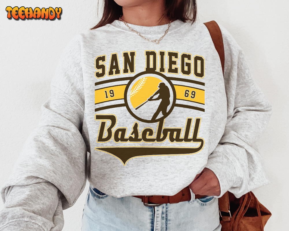Vintage San Diego Padre Crewneck Sweatshirt T-Shirt, Padres EST 1969 Sweatshirt