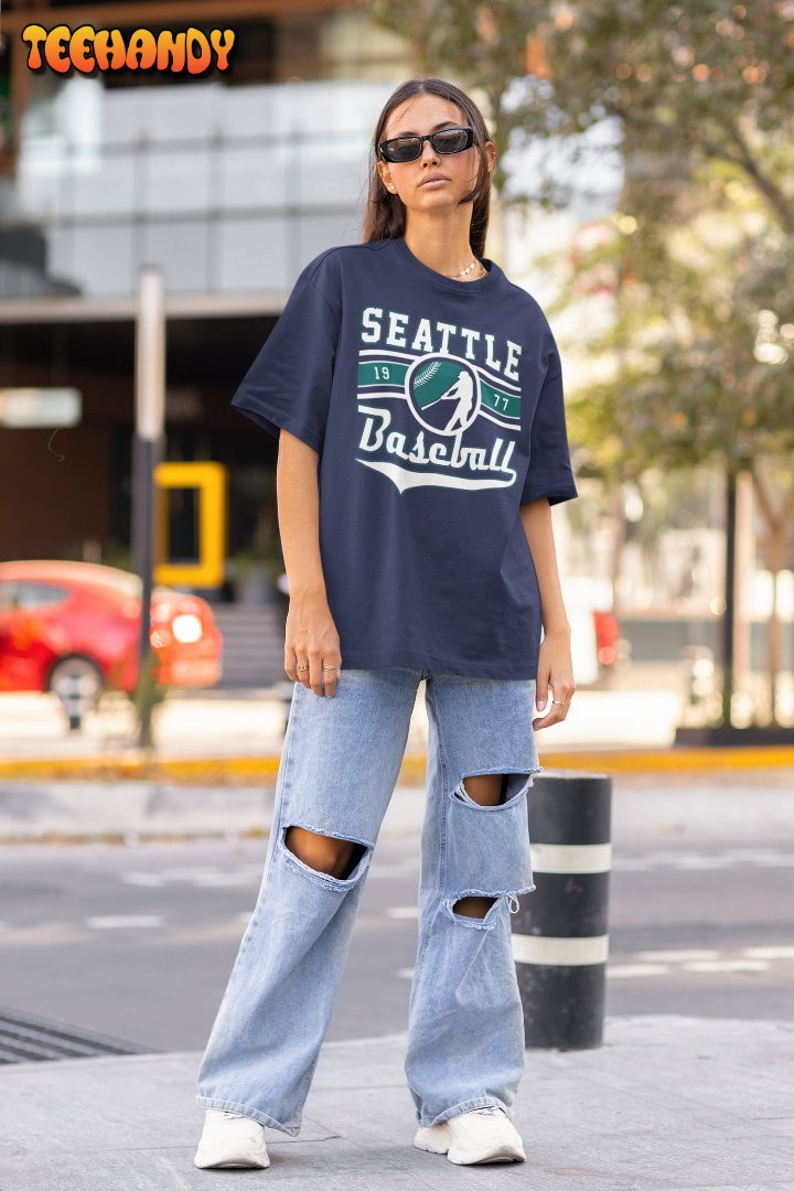 Vintage Seattle Mariner Crewneck Sweatshirt T-Shirt, Mariners EST 1977 Sweatshirt Vintage Seattle Mariner Crewneck Sweatshirt T-Shirt, Mariners EST 1977 Sweatshirt