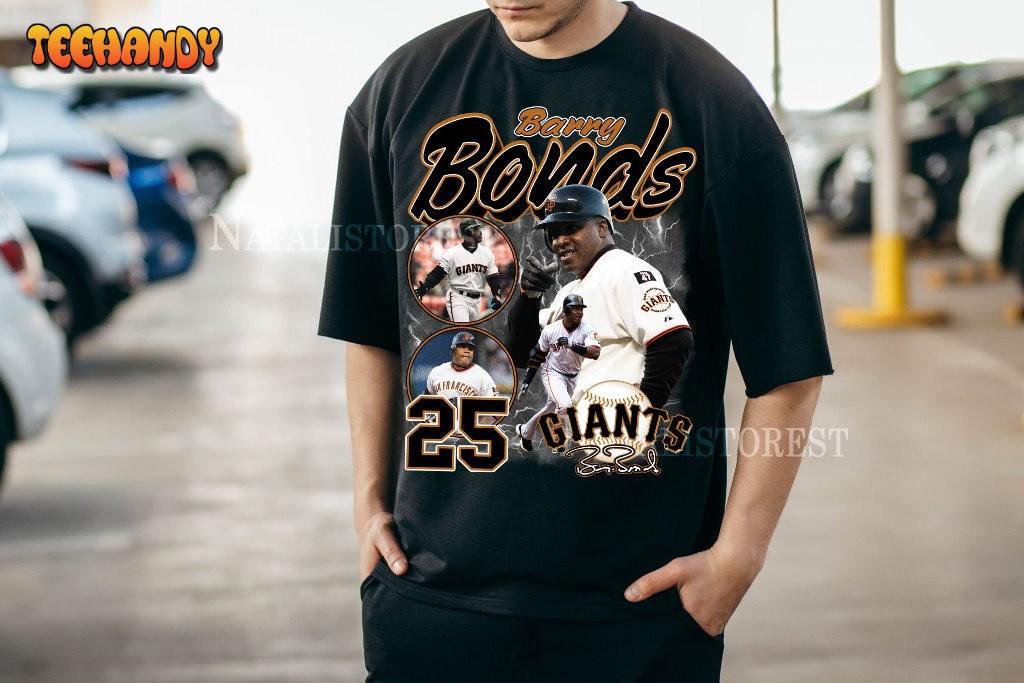 Barry Bonds Vintage Baseball Classic 90s Graphic T-Shirt Barry Bonds Vintage Baseball Classic 90s Graphic T-Shirt