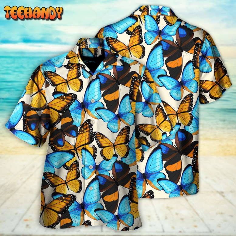 Butterfly Abstract Colorful Vintage Hawaiian Shirt
