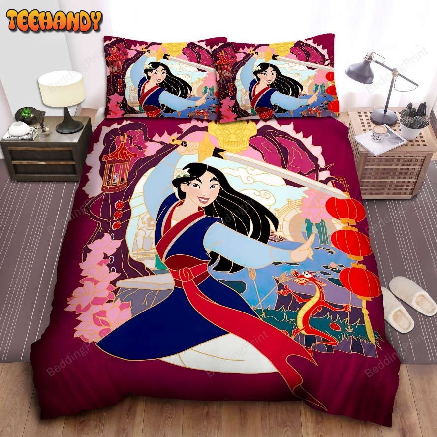 Disney Princess Mulan Mushu And Cri-Kee Illustration Bedding Sets Disney Princess Mulan Mushu And Cri-Kee Illustration Bedding Sets