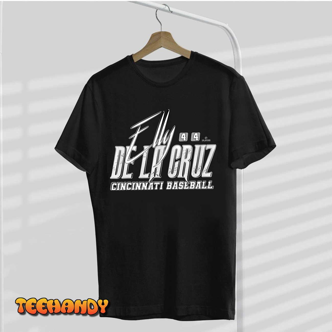 Elly De La Cruz Cincinnati Baseball Rock MLBPA T-Shirt Elly De La Cruz Cincinnati Baseball Rock MLBPA T-Shirt