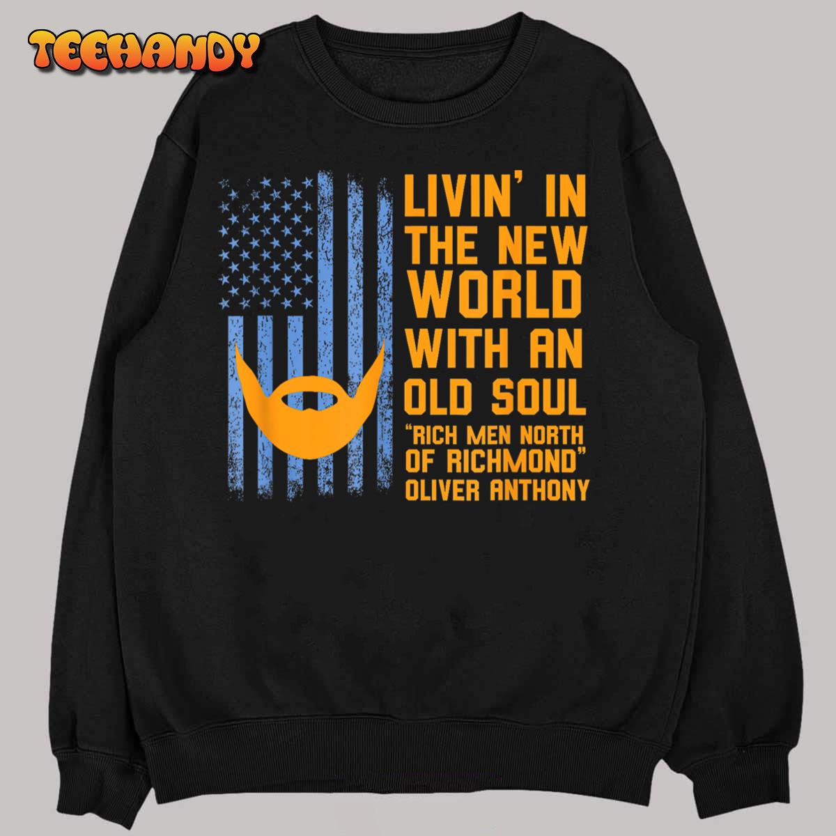 Blue Collar Oliver Anthony Rich Men North of Richmond Flag T-Shirt Blue Collar Oliver Anthony Rich Men North of Richmond Flag T-Shirt