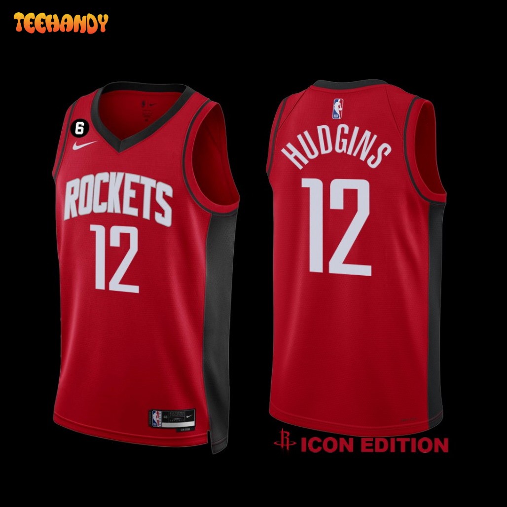 Houston Rockets Trevor Hudgins 2022-23 Icon Edition Jersey Red