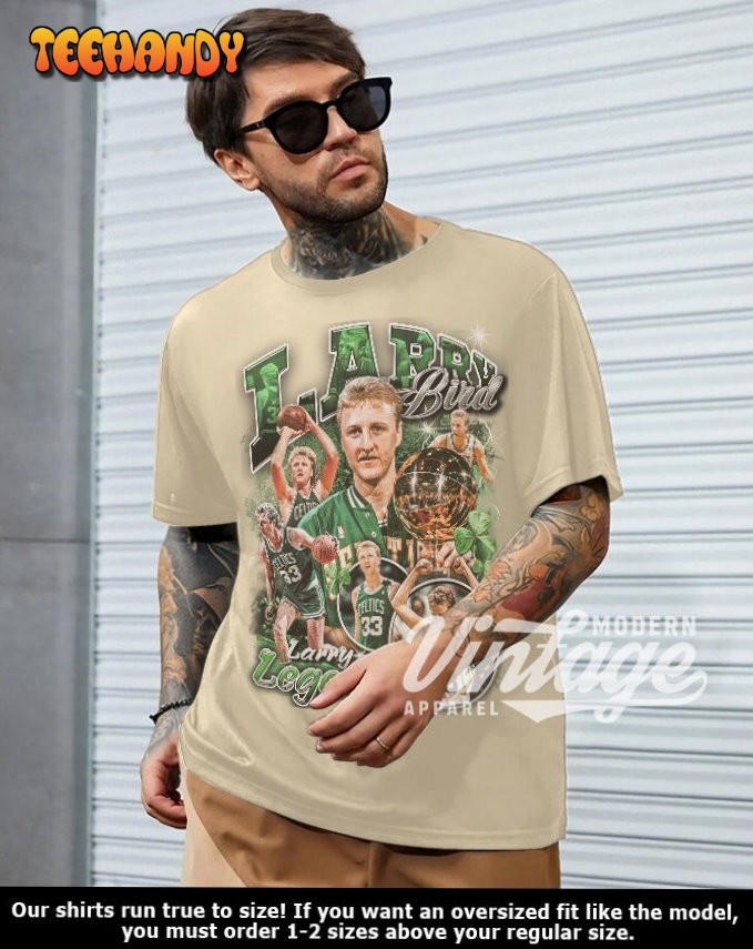 Larry Bird Shirt, Basketball shirt, Classic 90s Graphic T Shirt Larry Bird Shirt, Basketball shirt, Classic 90s Graphic T Shirt