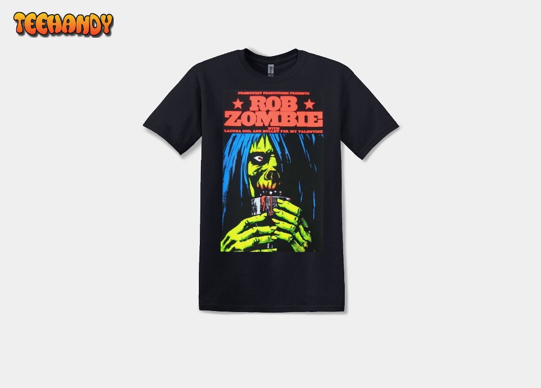 Rob Zombie White Zombie Portrait Original Painted and Distressed Punk T-shirt Rob Zombie White Zombie Portrait Original Painted and Distressed Punk T-shirt