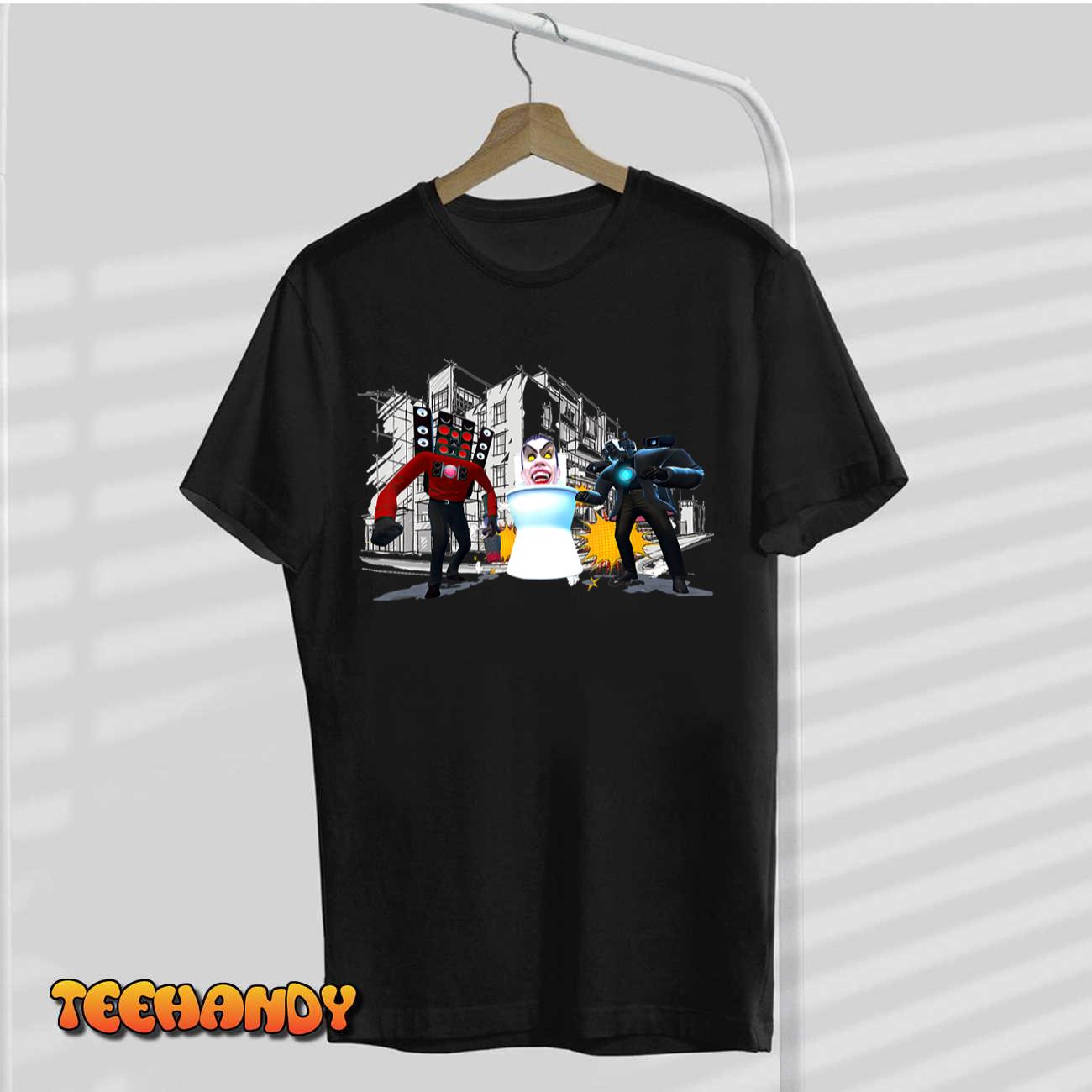 Skibidi toillet Shirt, Cameraman TVman Speakerman T-Shirt Skibidi toillet Shirt, Cameraman TVman Speakerman T-Shirt