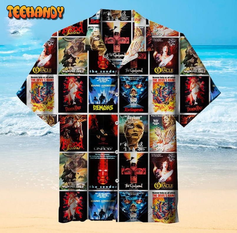 Horror Demons Monster Vintage Trash Movie Posters Horror Hawaiian Shirt
